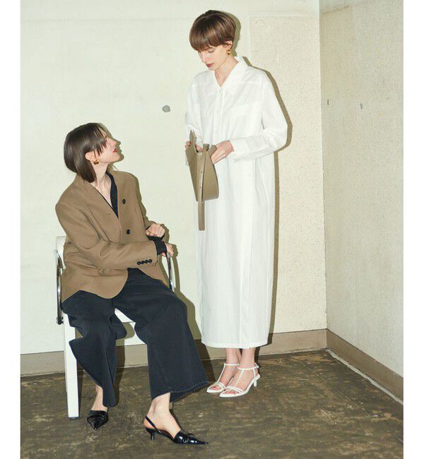 ADAM ET ROPE'「【EMOELLE】ミリタリーシャツワンピース」|ワンピース|