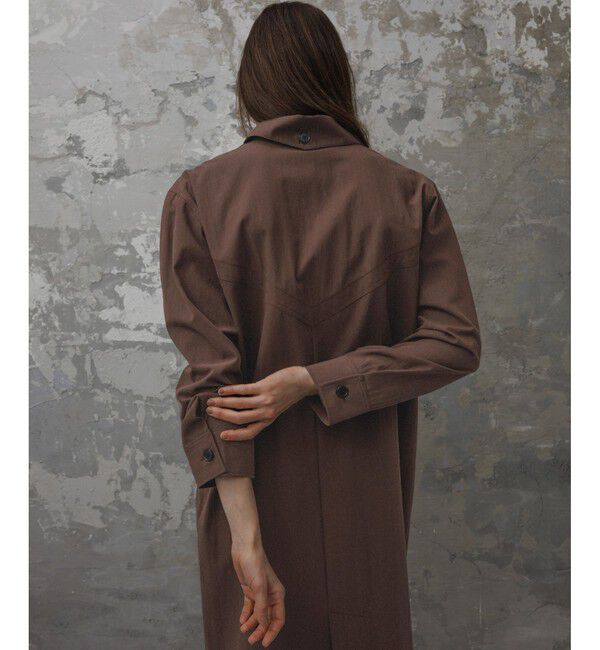 ADAM ET ROPE'「【EMOELLE】ミリタリーシャツワンピース」|ワンピース|