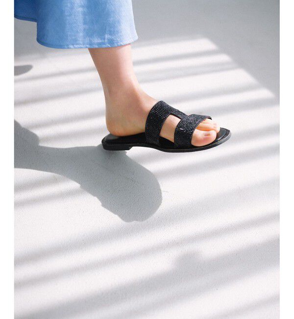 ADAM ET ROPE'「Iストラップラインストーンサンダル」|サンダル|