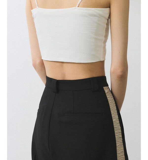 ADAM ET ROPE'「【WEB限定】サイドシャーリングラインワイドパンツ」|チノ|