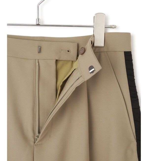 ADAM ET ROPE'「【WEB限定】サイドシャーリングラインワイドパンツ」|チノ|