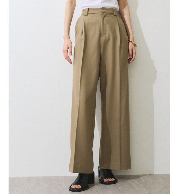ADAM ET ROPE'「【WEB限定】サイドシャーリングラインワイドパンツ」|チノ|