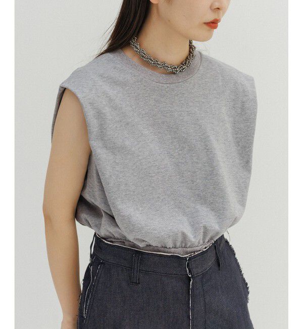 ADAM ET ROPE'「【EMOELLE】・【サステナブル】スリーブレスタックプルオーバー」|Tシャツ・カットソー|