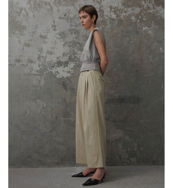 ADAM ET ROPE'「【EMOELLE】・【サステナブル】スリーブレスタックプルオーバー」|Tシャツ・カットソー|