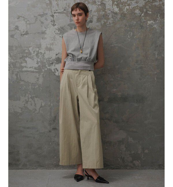 ADAM ET ROPE'「【EMOELLE】・【サステナブル】スリーブレスタックプルオーバー」|Tシャツ・カットソー|