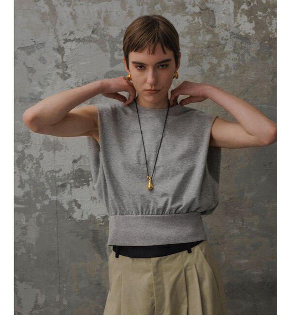 ADAM ET ROPE'「【EMOELLE】・【サステナブル】スリーブレスタックプルオーバー」|Tシャツ・カットソー|