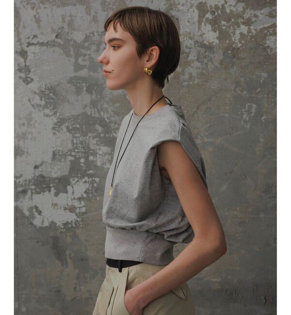 ADAM ET ROPE'「【EMOELLE】・【サステナブル】スリーブレスタックプルオーバー」|Tシャツ・カットソー|