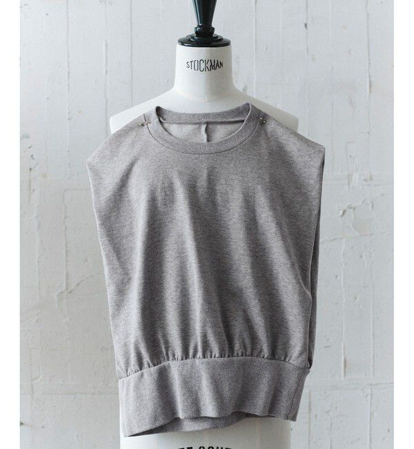 ADAM ET ROPE'「【EMOELLE】・【サステナブル】スリーブレスタックプルオーバー」|Tシャツ・カットソー|