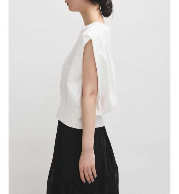 ADAM ET ROPE'「【EMOELLE】・【サステナブル】スリーブレスタックプルオーバー」|Tシャツ・カットソー|