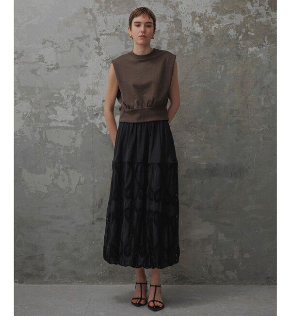 ADAM ET ROPE'「【EMOELLE】・【サステナブル】スリーブレスタックプルオーバー」|Tシャツ・カットソー|