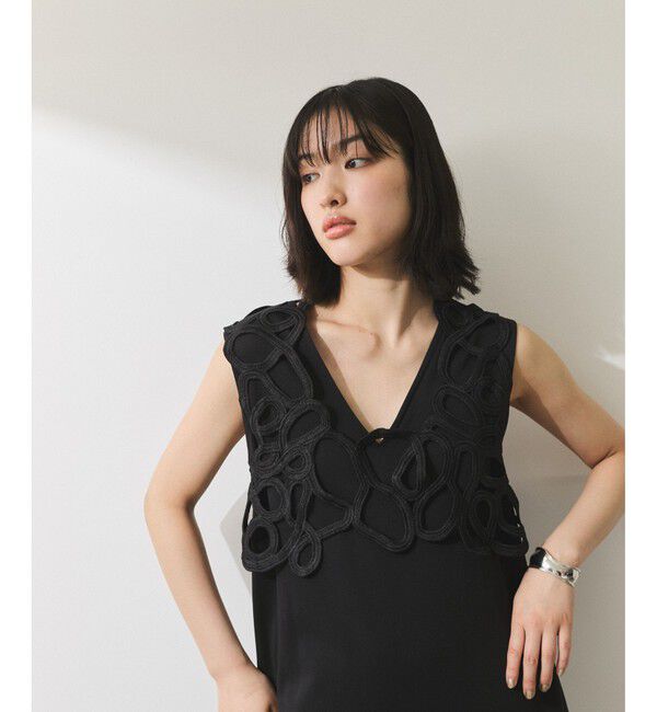 ADAM ET ROPE'「【WEB限定】・【オケージョン】アートベストマルチWAYワンピース」|ワンピース|