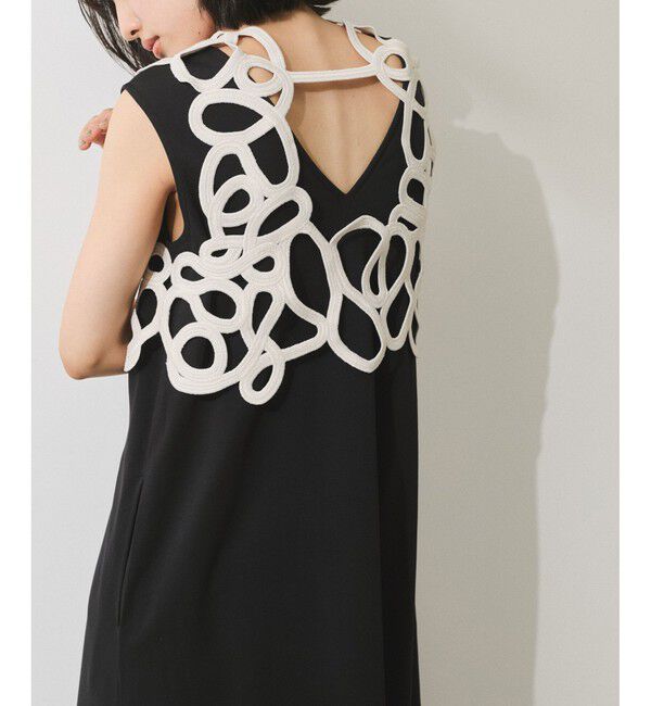 ADAM ET ROPE'「【WEB限定】・【オケージョン】アートベストマルチWAYワンピース」|ワンピース|