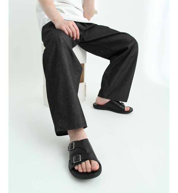 ADAM ET ROPE'「コンフォート ダブルモンク ストラップ カバード レザーサンダル / UNISEX」|サンダル|