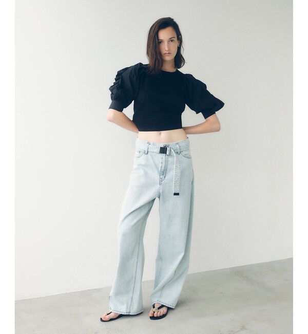 ADAM ET ROPE'「【サステナブル】バルーンスリーブTシャツ」|Tシャツ・カットソー|