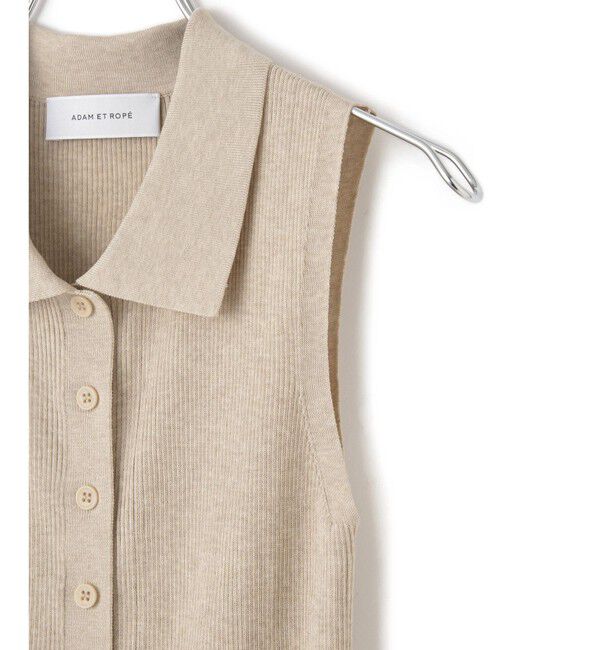 ADAM ET ROPE'「リブノースリーブニット」|ニット・セーター|