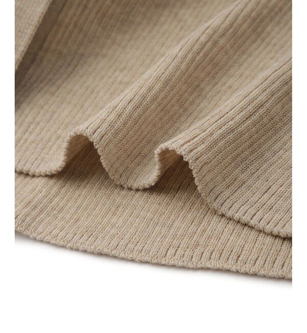 ADAM ET ROPE'「ポロニットリブカーディガン」|カーディガン|