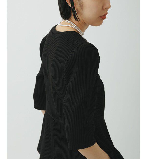 ADAM ET ROPE'「【WEB限定】ハーフスリーブペプラムカットソー」|Tシャツ・カットソー|