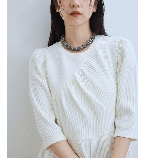 ADAM ET ROPE'「【WEB限定】ハーフスリーブペプラムカットソー」|Tシャツ・カットソー|