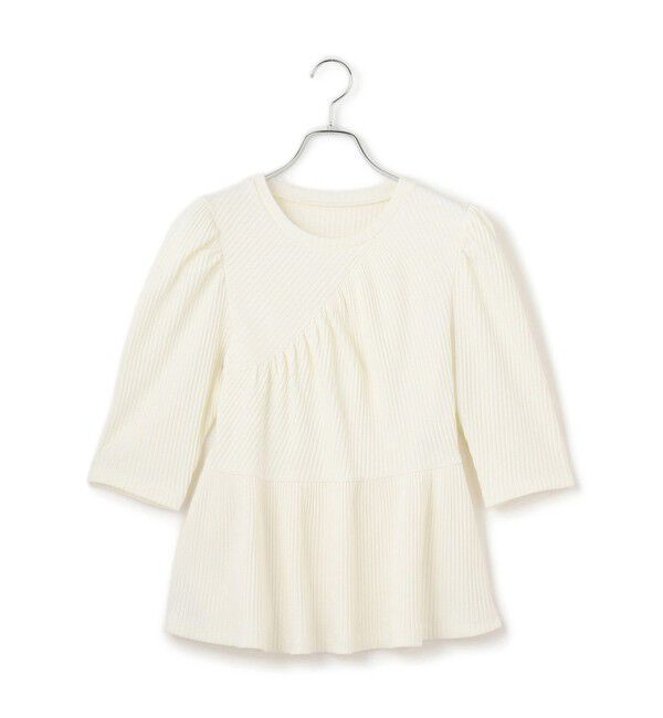 ADAM ET ROPE'「【WEB限定】ハーフスリーブペプラムカットソー」|Tシャツ・カットソー|