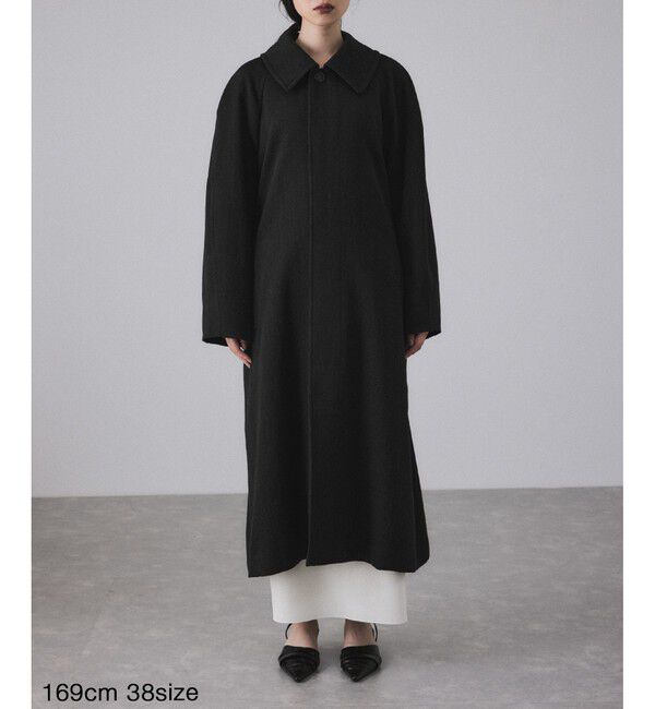 ADAM ET ROPE'「【EMOELLE】ハイカラーオーバーサイズコート」|ステンカラーコート|