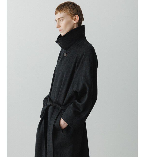 ADAM ET ROPE'「【EMOELLE】ハイカラーオーバーサイズコート」|ステンカラーコート|