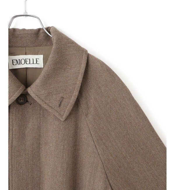 ADAM ET ROPE'「【EMOELLE】ハイカラーオーバーサイズコート」|ステンカラーコート|