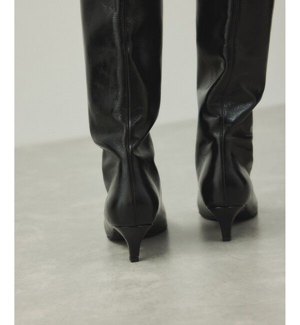 ADAM ET ROPE'「【EMOELLE】レザーロングブーツ」|ロングブーツ|