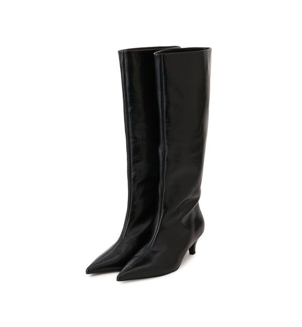 ADAM ET ROPE'「【EMOELLE】レザーロングブーツ」|ロングブーツ|