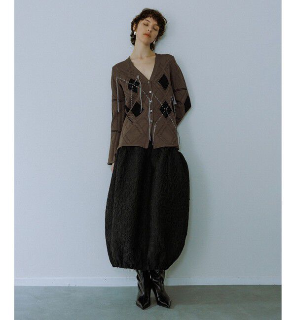 ADAM ET ROPE'「ジャガードギャザースカート」|スカート|