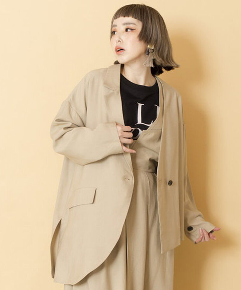  「アシンメトリージャケット」|テーラードジャケット|BEIGE