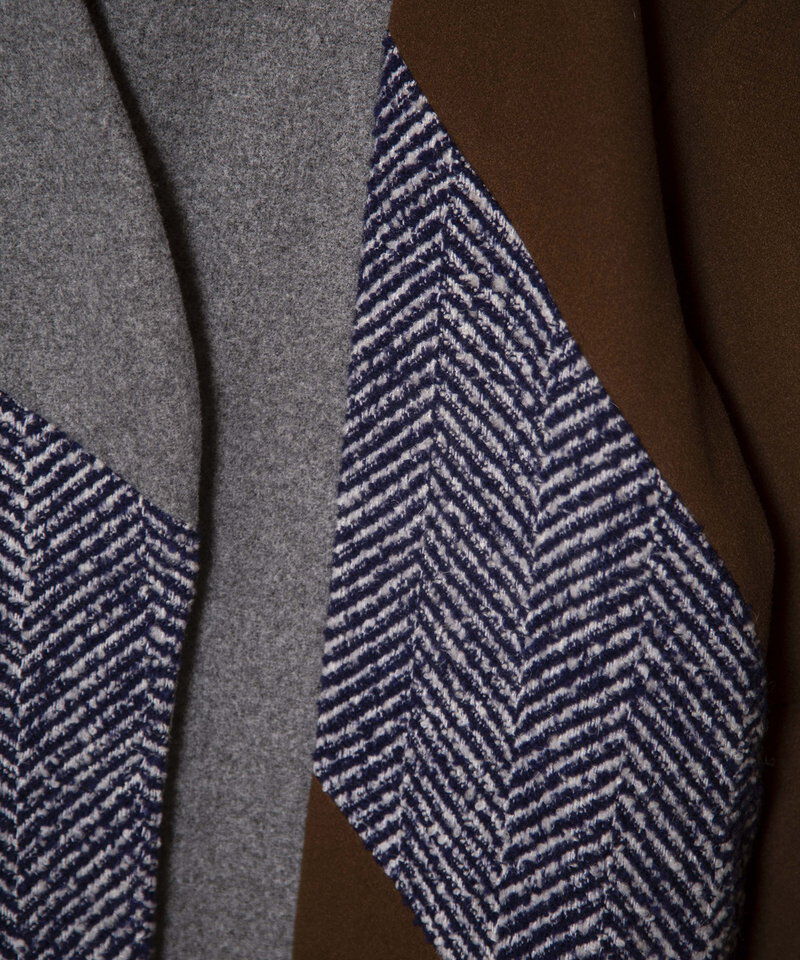  「切替コクーンコート」|ノーカラーコート|