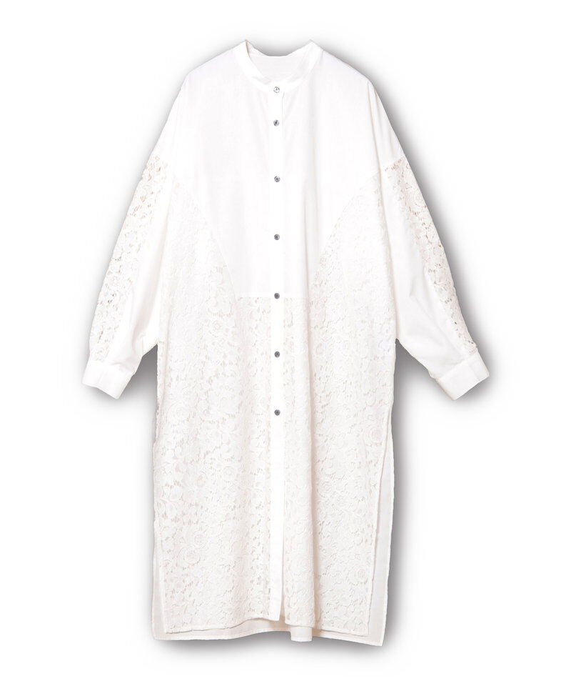  「レース切替ブラウス」|ワンピース|
