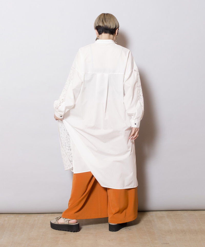  「レース切替ブラウス」|ワンピース|