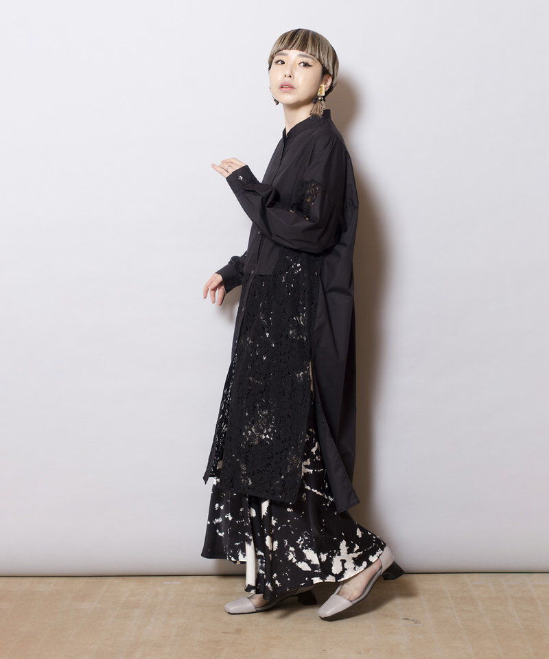  「レース切替ブラウス」|ワンピース|