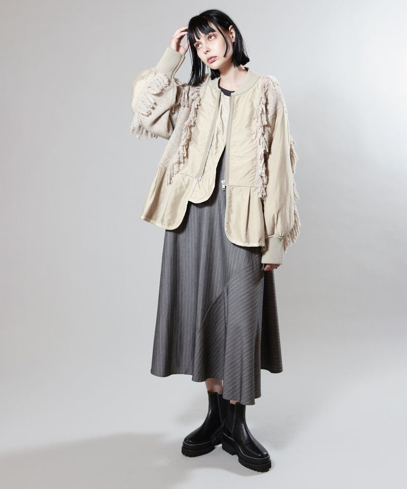  「MA-1ニットブルゾン」|ブルゾン・スタジャン|