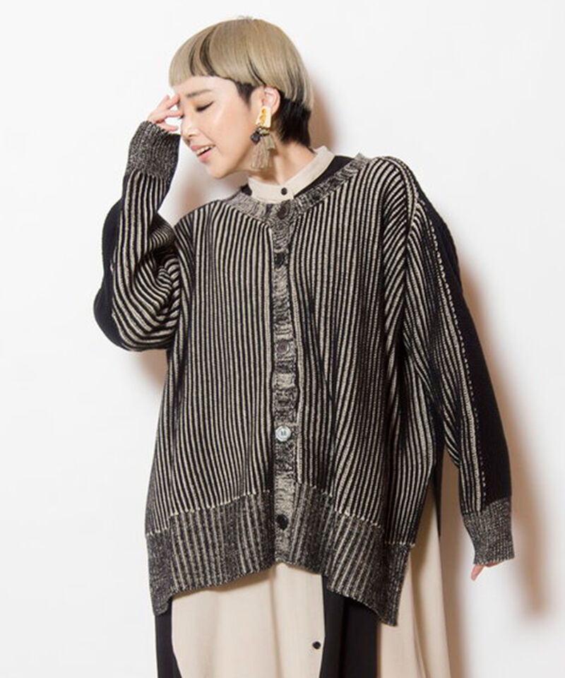  「2WAYニットカーディガン」|カーディガン|BLACK