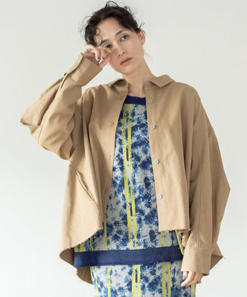  「バックタックシャツジャケット」|その他|BEIGE