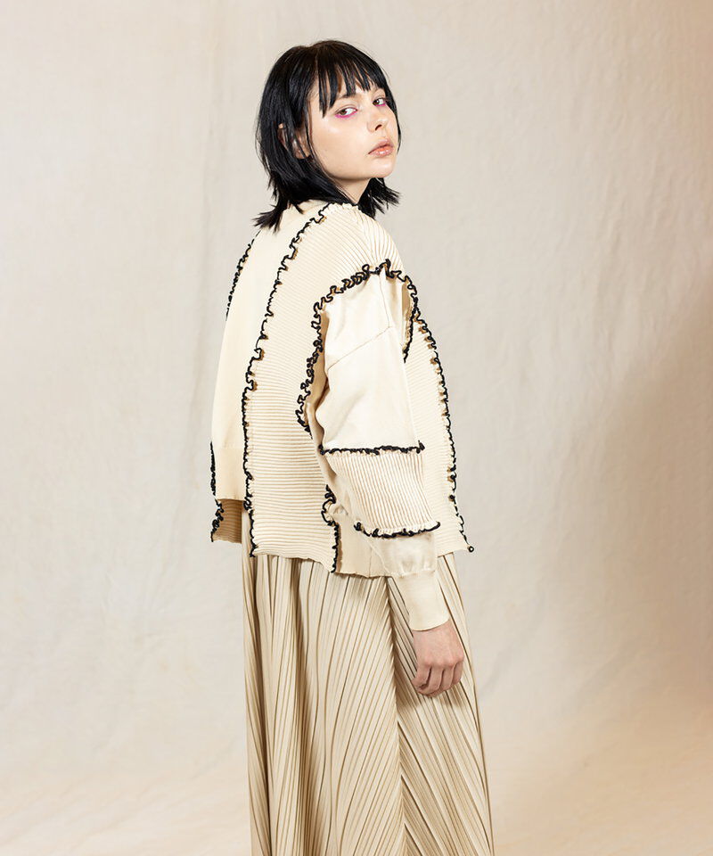  「2WAYメローステッチニットカーディガン」|ニット・セーター|