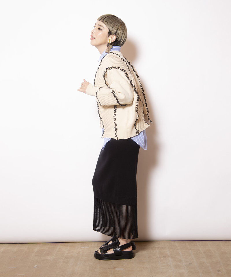 「2WAYメローステッチニットカーディガン」|ニット・セーター|