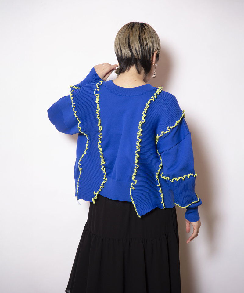  「2WAYメローステッチニットカーディガン」|ニット・セーター|