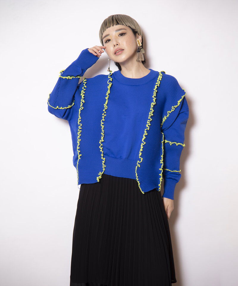  「2WAYメローステッチニットカーディガン」|ニット・セーター|