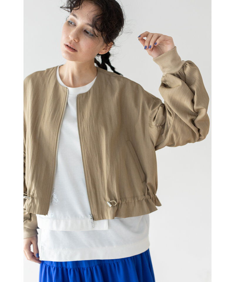  「ギャザージップブルゾン」|ブルゾン・スタジャン|