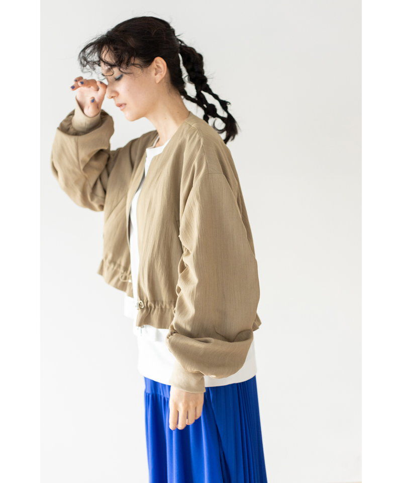  「ギャザージップブルゾン」|ブルゾン・スタジャン|