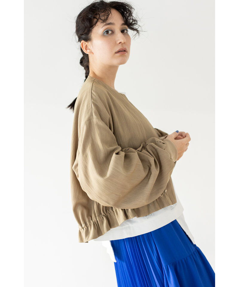  「ギャザージップブルゾン」|ブルゾン・スタジャン|