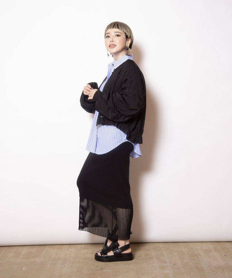  「ギャザージップブルゾン」|ブルゾン・スタジャン|