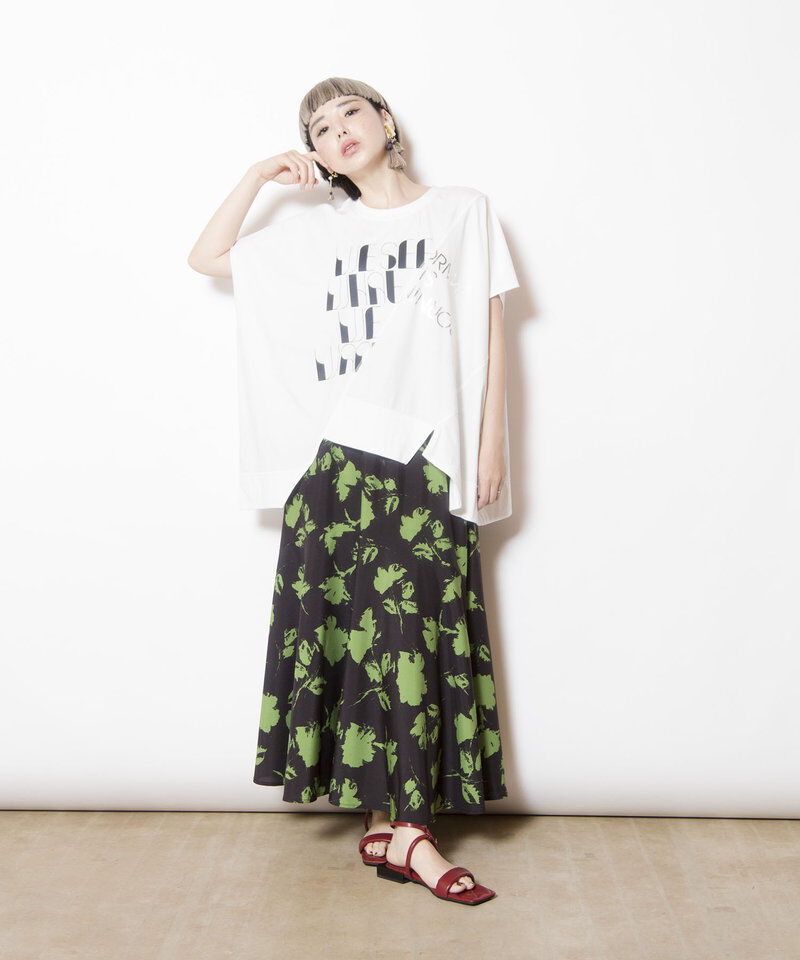  「切替プリントプルオーバー」|Tシャツ・カットソー|