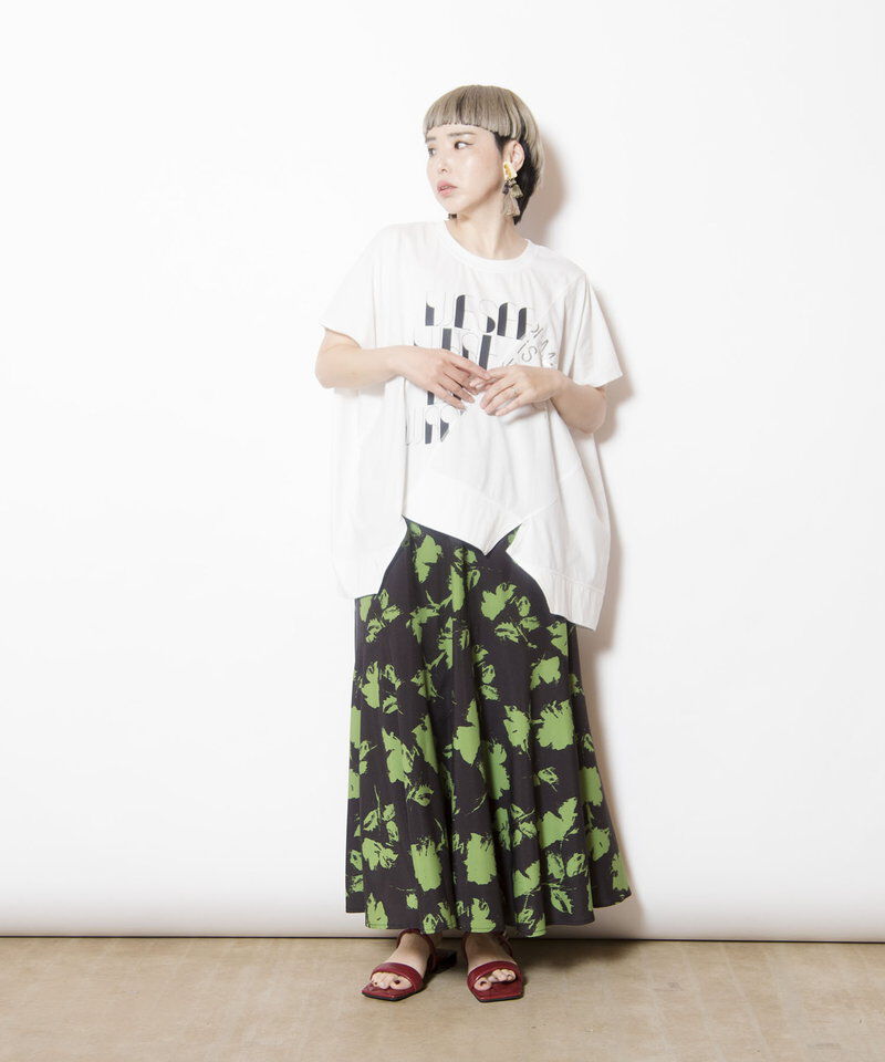  「切替プリントプルオーバー」|Tシャツ・カットソー|