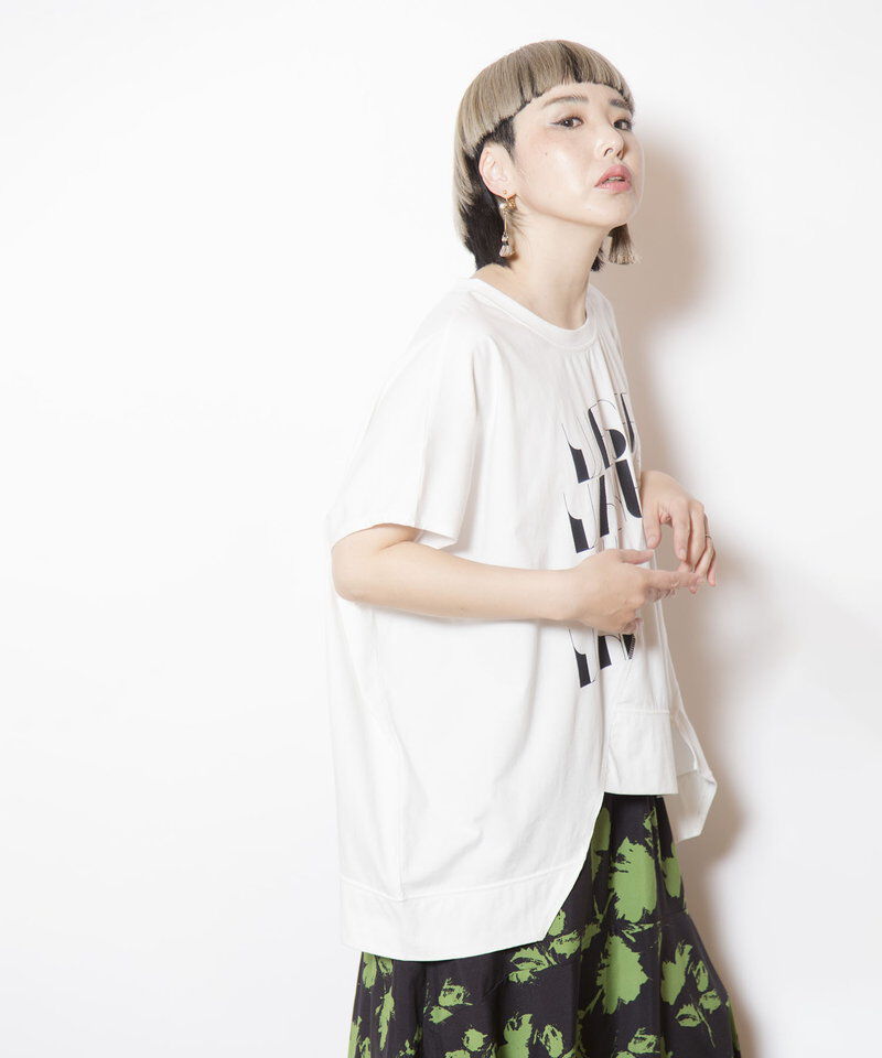  「切替プリントプルオーバー」|Tシャツ・カットソー|