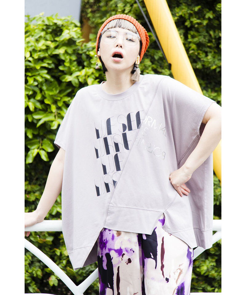  「切替プリントプルオーバー」|Tシャツ・カットソー|