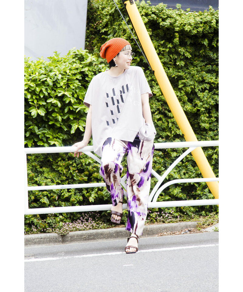  「切替プリントプルオーバー」|Tシャツ・カットソー|